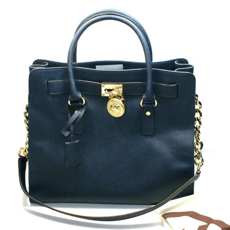 michael kors tasche hamilton large blau navy